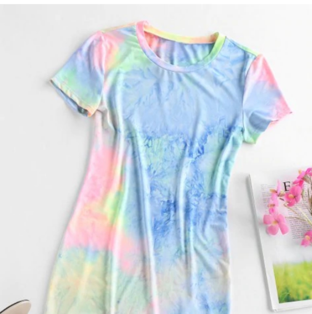 Tie Dye Body Con Mini Dress